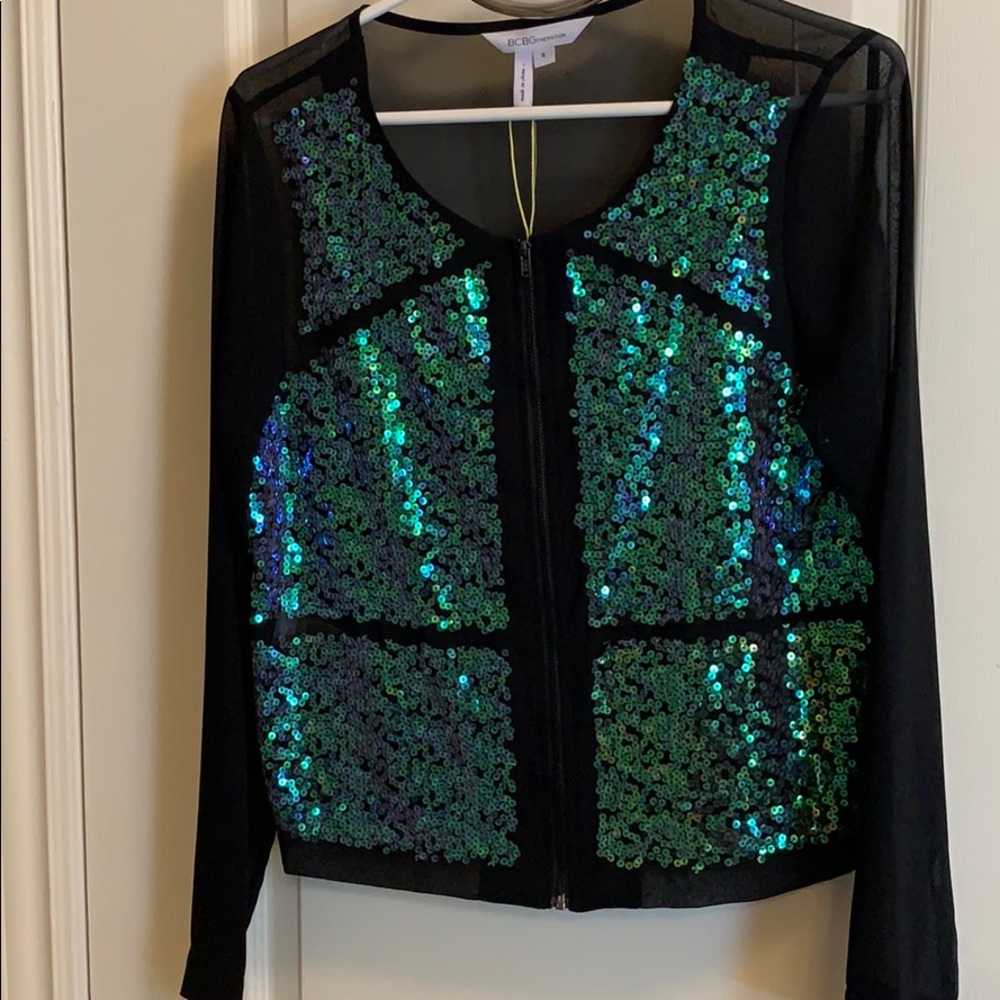 BCBG Sequin Blouse